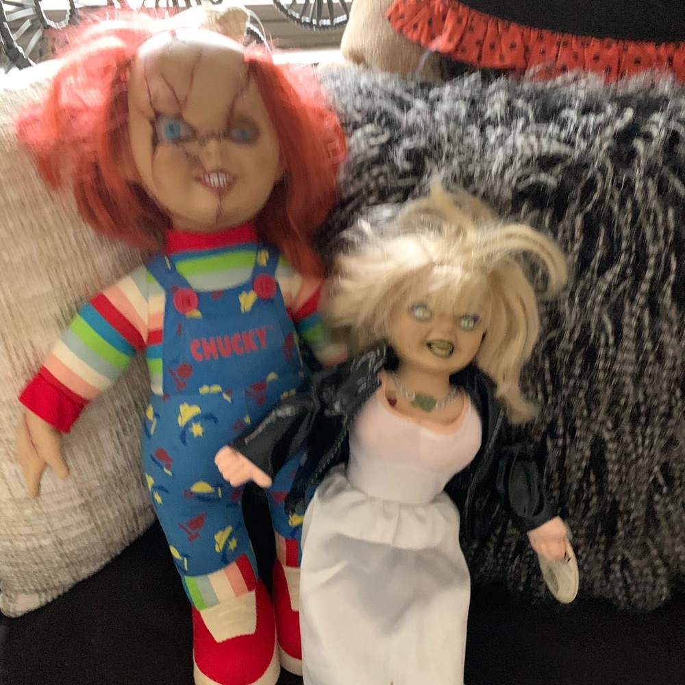Chuckie & bride stuffed dolls
